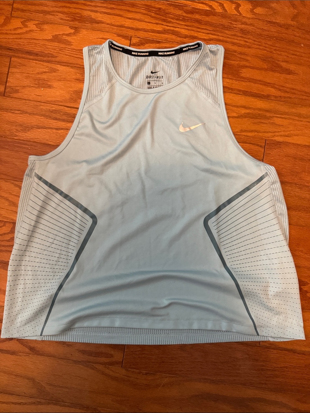 Nike Pale Blue Dri-FIT Mesh Performance Tank